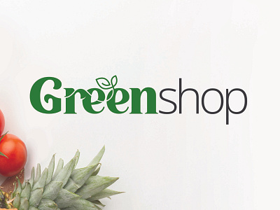 GreenShop Logo creative logo design graphic design green shop grocery logo icon illustration logo logo design typography