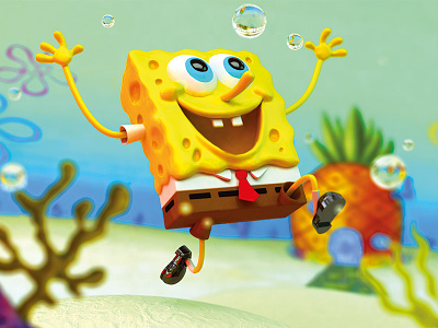 Spongebob! 3d c4d cartoon character render sculpt spongebob zbrush