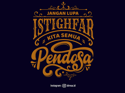 istighfar lettering branding dakwah quotes design graphic design illustration istighfar lettering lettering dakwah