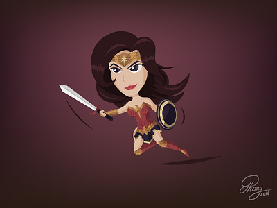 Wonder woman BvS batman body armor flat illustration illustrator shield superman sword woman wonder