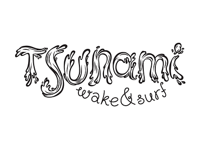 tsunami logo logo surf wake
