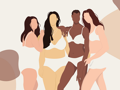 Natural Women curvy diversity female females girl illustration ladies natural natural body shapes women women in illustration