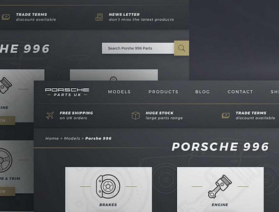 Porsche Parts - Ecommerce UI Concept app cars design ecommerce porche shop ui ui design