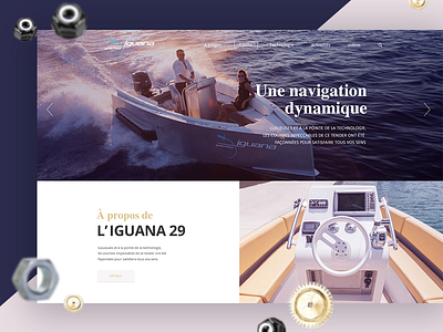 "Iguana-yachts" website • Page 2 • Personnal project clean color design layout minimal photoshop template typography ui ux web website