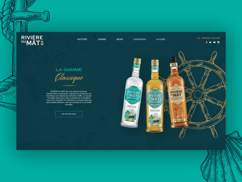 Rivière du Mât - New website after animation clean color effect interface minimal ui ux web webdesign