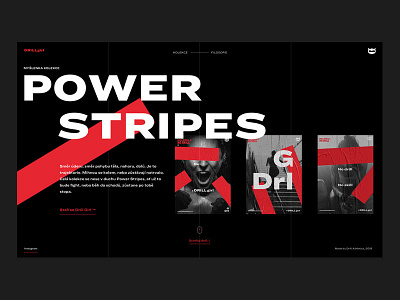 Drill Girl Clothing Detail black white black and red branding corporate identity design digital flat identity minimal poster typography ui ux web webdesign