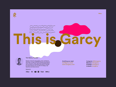 This is Garcy Website contact page #2 branding color contact page corporate identity design digital flat identity layout minimal minimalism type typography ui ux vector web web design webdesign website