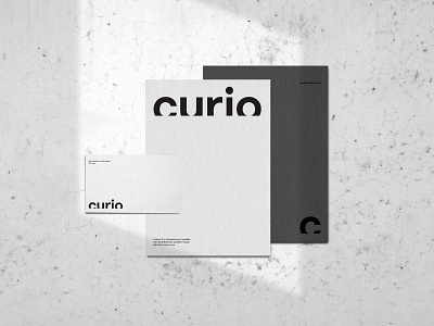 Curio Branding brand and identity branding clean corporate identity design flat identity logo logo a day logo design logotype minimal minimalism print pure type typo logo typography vector white and black