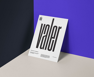 Valer Brand branding corporate identity design digital flat identity layout logo minimal minimalism mock up poster print type typography vector