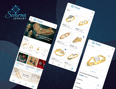 Mobile Online Jewellery Shopping Concept! app design graphic design illustration logo ui