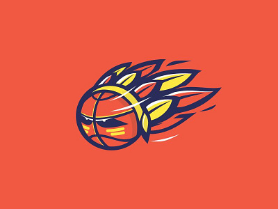 Dribbble angry ball basketball character dribbble emblem energy fast game indian logo mascot movement speed sport team