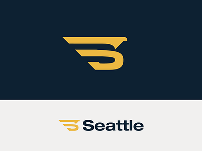 Seattle Warehouse blue brand branding design graphic design logo logotype mark s seahawks seattle symbol warehouse yellow