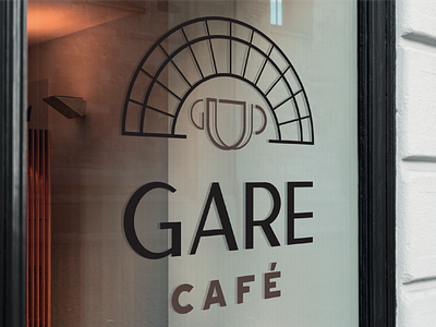 Gare Café brand branding brown café coffee design gare logo logotype type