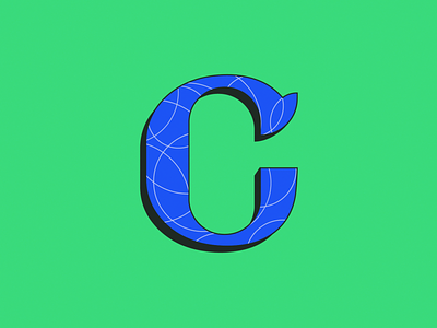 C 36days-adobe 36days-c 36daysoftype blue c design graphic green letter logo type typedesign