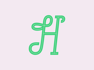H 36days 36days 9 36days adobe 36daysoftype green h lettering type typedesign typelover