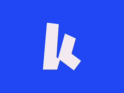 K 36days k 36daysoftype adobe blue design k logo type typedesign vector