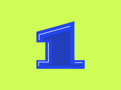 1 1 36days 36days-1 36daysoftype green lettering logo one type typedesign