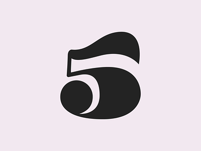 5 36dausoftype 36days 36days-09 36days-5 5 fancy five letter lettering logo number type typedesign
