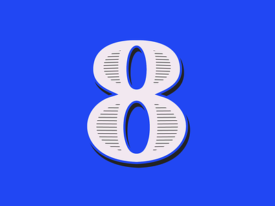 Eight 36days 36days-8 36daysoftype 8 black blackletter blue eught number type typedesign