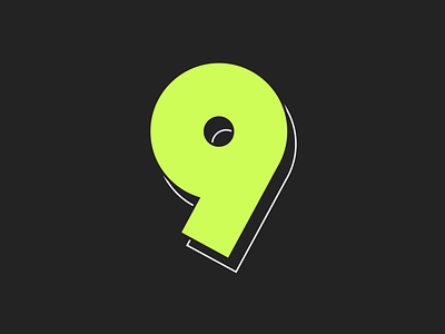 Nove 36days 36days-9 36daysoftype black green letter lettering nine number ronaldo type typedesign