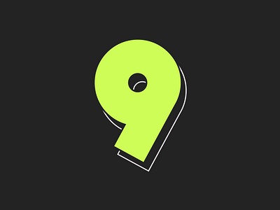 Nove 36days 36days 9 36daysoftype black green letter lettering nine number ronaldo type typedesign