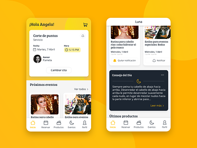Beauty Salon app design interaction design interface mobile app mobile app design