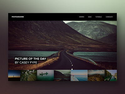 Photography blog concept