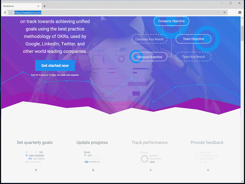 Landing page animations by Weekdone on Dribbble