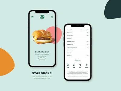 Starbucks Mobile App - Autumn Concept #1 application autumn coffee concept iphone mobile app mobile ui sandwich starbucks