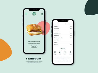 Starbucks Mobile App - Autumn Concept #1 application autumn coffee concept iphone mobile app mobile ui sandwich starbucks