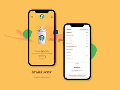 Starbucks Mobile App - Autumn Concept #3 application autumn coffee concept fall latte mobile app mobile ui starbucks