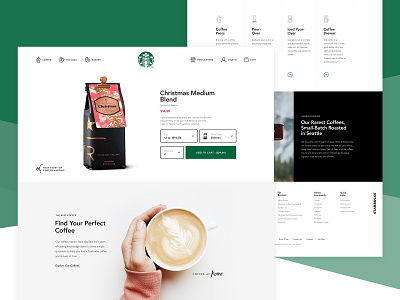 Starbucks Redesign coffee commerce detail interface design product redesign shop starbucks ui web