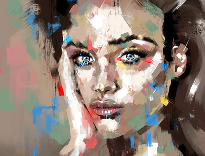 Eyes painting portrait