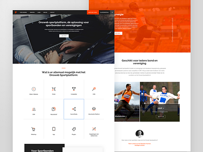 Sportplatfom - Homepage black orange sport ui ux