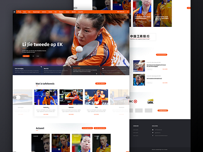 NTTB - Homepage sport table tennis ui ux