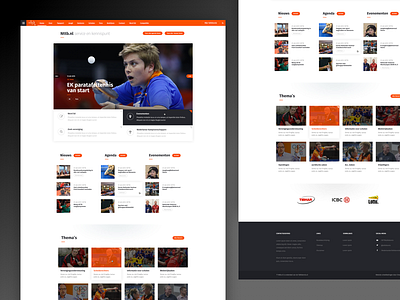 NTTB - Service homepage table tennis ui ux