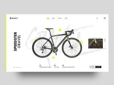 Scott Speedster Gravel | Concept concept design ui uiux userinterfase ux web website