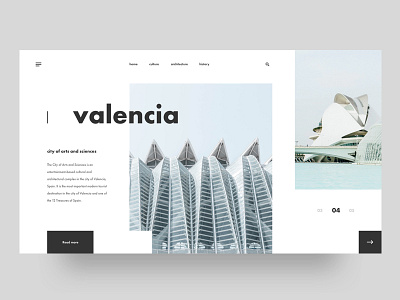 Valencia. concept design ui userinterface ux web website