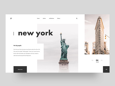 New York. concept design ui uiux userinterfase ux web website