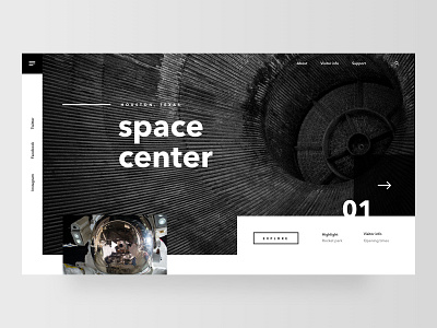 Space Center. concept design ui uiux userinterfase ux web website