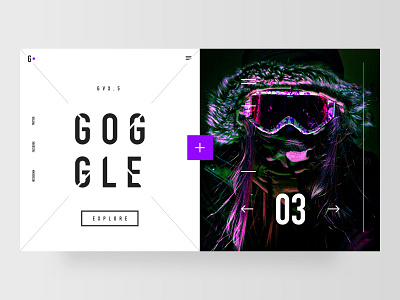 Goggle. concept design ui uiux userinterfase ux web website