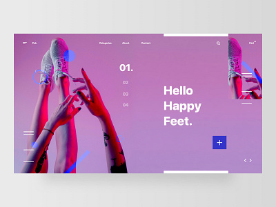 Hello Happy Feet. concept design ui uiux userinterfase ux web website