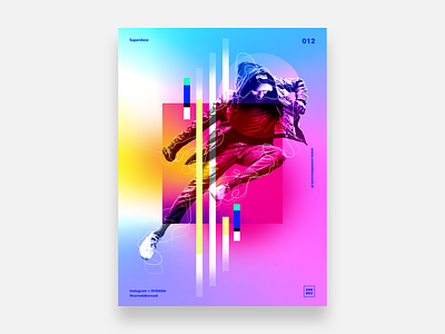 012 - Superskew color colorful colors concept design gradient illustration jump poster skew vector