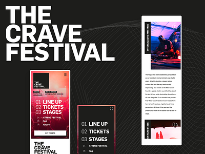 The Crave Festival | Behance behance behance project desktop mobile ui uiux user interface user interface design web