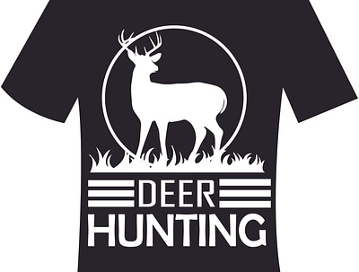 Deer hunting illustration logo