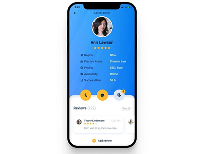 Lawyer hiring system figma ios mobile app ui ux