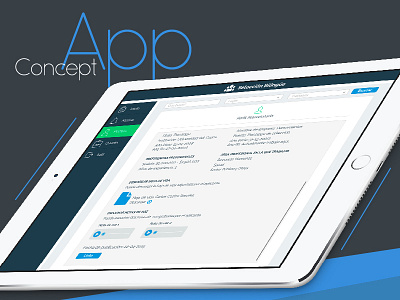 Concep App - Banco de profesionales. app blue color design flat ipad ui ux web