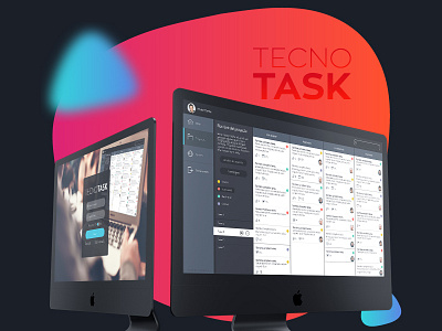 Tecnotask Web App colombia color dark design gradient mac software ui ux