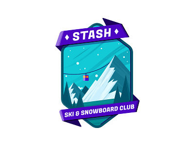 Ski & Snowboard Club Badge badge club mountains ski skiing snowboard winter