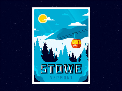 Stowe - Ski Poster series